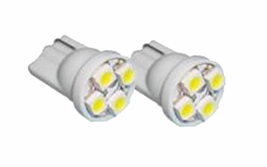 Led 4xSMD Wit / Rood 24V Steek T10