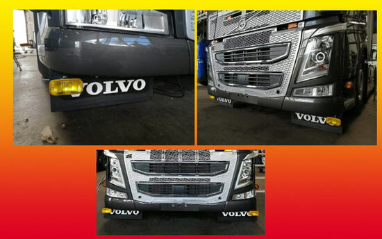Spatlapbeugel set voor Volvo FH4/5 zonder onderlip zonder spatlappen