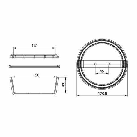 Hamburger Achterlicht ring 
