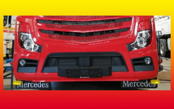 Spatlapbeugel set RVS Mercedes MP5 zonder spatlappen