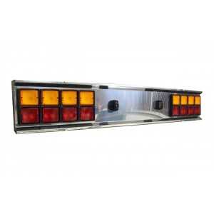 Achterbumper 8x dubbel vierkant gaten RVS