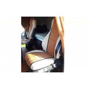 Stoelhoezen set 3 kleur stof-skai-strook skai strook motief