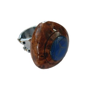 Noten houten stuurknuppel 