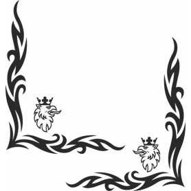 Raamsticker logo kop