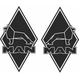 Diamond sticker 2x buitenplak