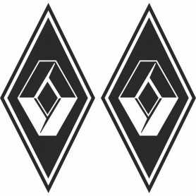 Diamond sticker 2x buitenplak