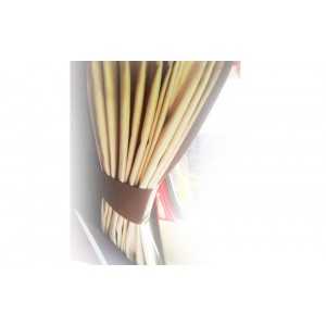 Zij gordijnen set Dubbelstof /skai strook /banden