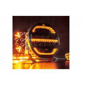 Led OZZ 9" Verstraler black wit/oranje