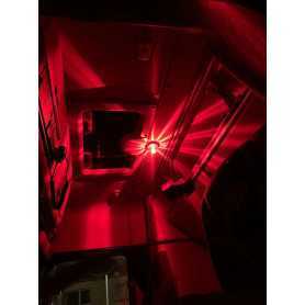 White/Red watermelon LedBull lamp glas